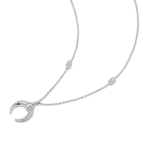 Silver Reversible Horn Necklace