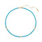 Gold Lab-Created Turquoise Beaded Necklace
