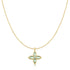 Gold Mint Green Lucky Clover Necklace