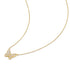 Gold Butterfly Pavé Necklace