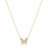 Gold Butterfly Pavé Necklace