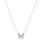 Silver Butterfly Pavé Necklace