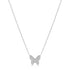 Silver Butterfly Pavé Necklace