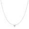 Silver Pavé Heart Necklace