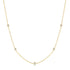 Gold Classic Bezel-Set Station Necklace