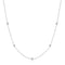 Silver Classic Bezel-Set Station Necklace