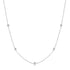 Silver Classic Bezel-Set Station Necklace