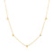 Gold Pavé Puffed Heart Station Necklace