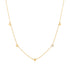 Gold Pavé Puffed Heart Station Necklace
