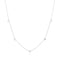 Silver Pavé Puffed Heart Station Necklace