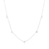 Silver Pavé Puffed Heart Station Necklace