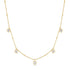 Gold Molten Bezel-Set Droplet Station Necklace