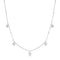 Silver Molten Bezel-Set Droplet Station Necklace