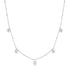 Silver Molten Bezel-Set Droplet Station Necklace