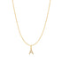 Gold Letter A Initial Necklace