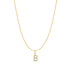 Gold Letter B Initial Necklace