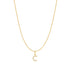 Gold Letter C Initial Necklace