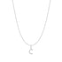 Silver Letter C Initial Necklace