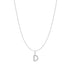 Silver Letter D Initial Necklace
