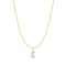 Gold Letter E Initial Necklace