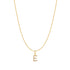 Gold Letter E Initial Necklace