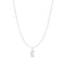 Silver Letter E Initial Necklace
