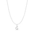Silver Letter G Initial Necklace