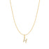 Gold Letter H Initial Necklace