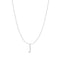 Silver Letter J Initial Necklace