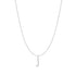 Silver Letter J Initial Necklace