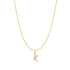 Gold Letter K Initial Necklace
