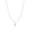 Silver Letter K Initial Necklace