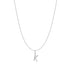Silver Letter K Initial Necklace