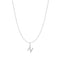 Silver Letter N Initial Necklace