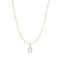 Gold Letter O Initial Necklace