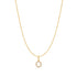 Gold Letter O Initial Necklace