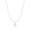 Silver Letter O Initial Necklace