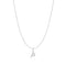Silver Letter P Initial Necklace