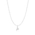 Silver Letter P Initial Necklace
