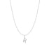 Silver Letter R Initial Necklace