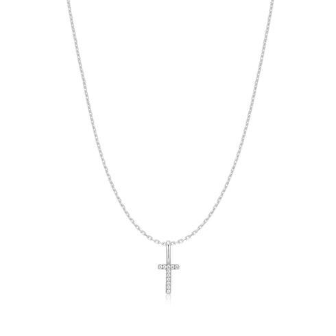 Silver Letter T Initial Necklace