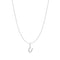 Silver Letter U Initial Necklace
