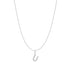 Silver Letter U Initial Necklace
