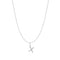 Silver Letter X Initial Necklace