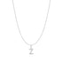 Silver Letter Z Initial Necklace