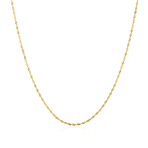 Gold Twisted Chain Necklace
