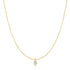 Gold Classic Bezel-Set Solitaire Necklace