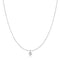 Silver Classic Bezel-Set Solitaire Necklace