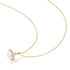 Gold Shell Pearl Halo Evil-Eye Necklace