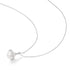 Silver Shell Pearl Halo Evil-Eye Necklace